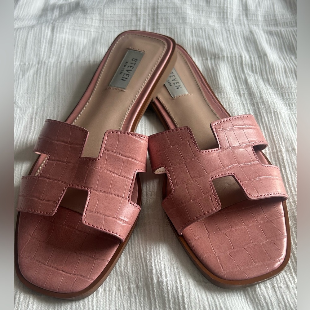 Steven New York Women's Pink Slide Sandals - Picture 7 of 7